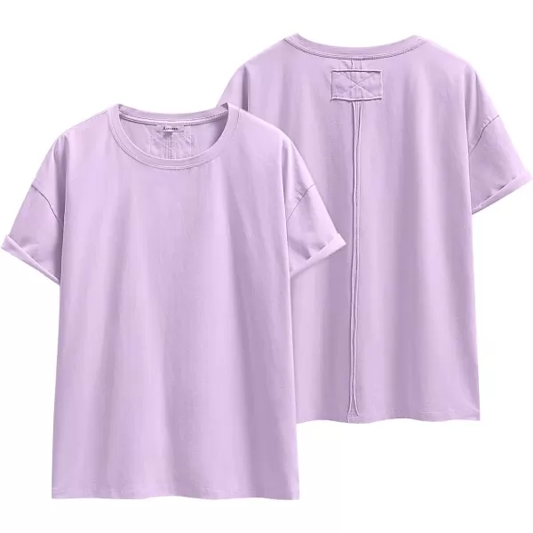 imageANRABESS Womens Oversized Casual Loose Fit Short Sleeve Crewneck Summer Trendy TShirts Tops BlousePurple