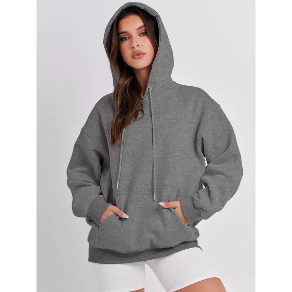 imageANRABESS Womens Oversized Fleece Hoodies Casual Pullover Sweatshirts Fall Fashion 2023 Clothes Trendy Y2k OutfitsDark Heather Gray