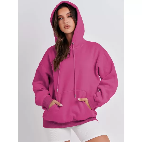 imageANRABESS Womens Oversized Fleece Hoodies Casual Pullover Sweatshirts Fall Fashion 2023 Clothes Trendy Y2k OutfitsHot Pink