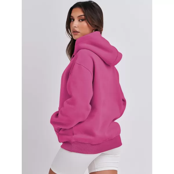 imageANRABESS Womens Oversized Fleece Hoodies Casual Pullover Sweatshirts Fall Fashion 2023 Clothes Trendy Y2k OutfitsHot Pink