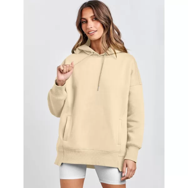 imageANRABESS Womens Oversized Hoodies Fleece Casual Drop Shoulder Athletic Sweatshirts Long Sleeve Pullover 2023 Trendy TopApricot