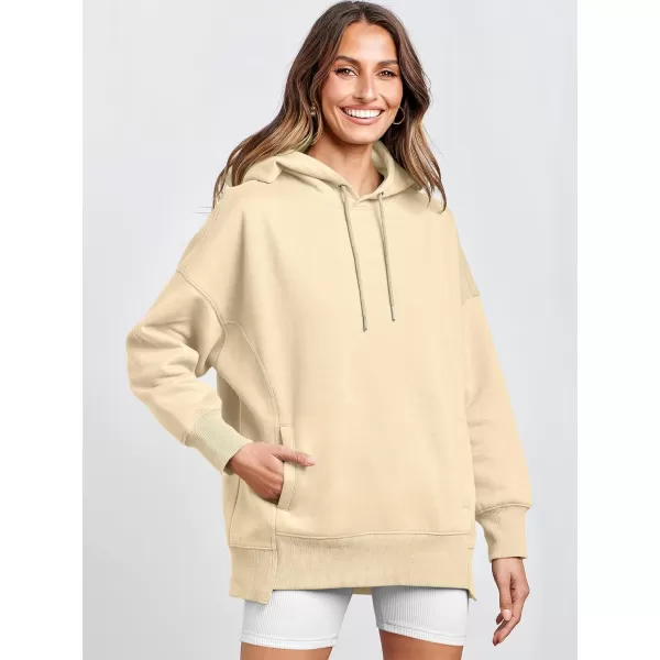 imageANRABESS Womens Oversized Hoodies Fleece Casual Drop Shoulder Athletic Sweatshirts Long Sleeve Pullover 2023 Trendy TopApricot