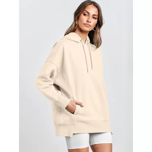 imageANRABESS Womens Oversized Hoodies Fleece Casual Drop Shoulder Athletic Sweatshirts Long Sleeve Pullover 2023 Trendy TopBeige