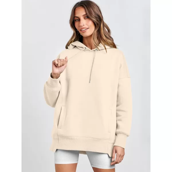 imageANRABESS Womens Oversized Hoodies Fleece Casual Drop Shoulder Athletic Sweatshirts Long Sleeve Pullover 2023 Trendy TopBeige