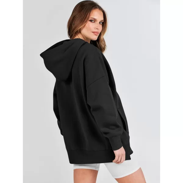 imageANRABESS Womens Oversized Hoodies Fleece Casual Drop Shoulder Athletic Sweatshirts Long Sleeve Pullover 2023 Trendy TopBlack