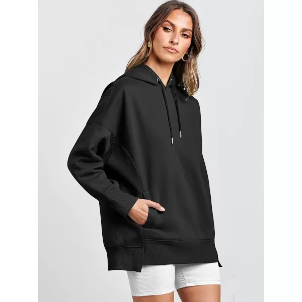 imageANRABESS Womens Oversized Hoodies Fleece Casual Drop Shoulder Athletic Sweatshirts Long Sleeve Pullover 2023 Trendy TopBlack
