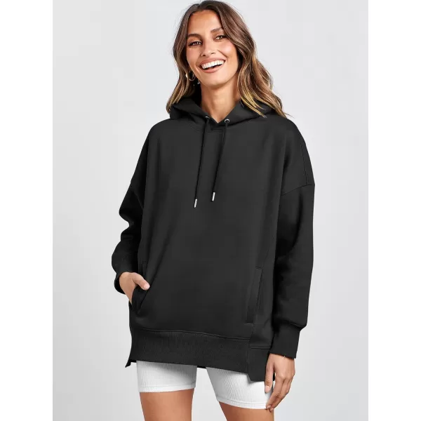 imageANRABESS Womens Oversized Hoodies Fleece Casual Drop Shoulder Athletic Sweatshirts Long Sleeve Pullover 2023 Trendy TopBlack
