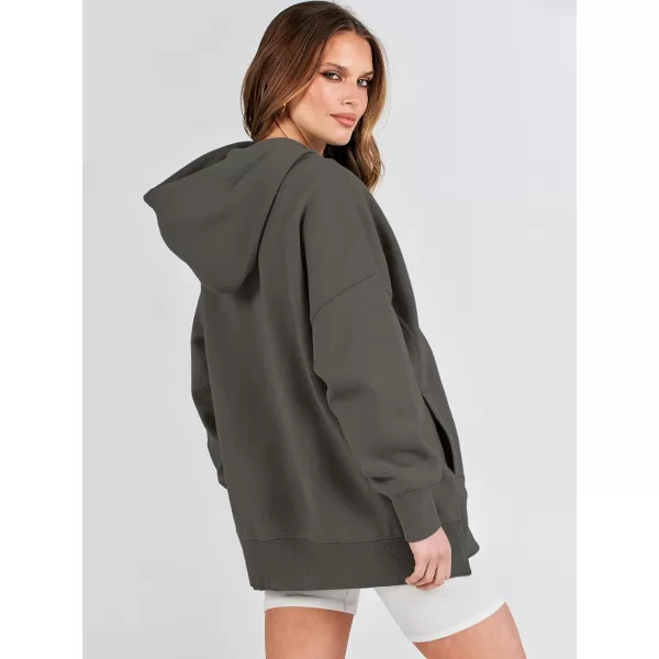 imageANRABESS Womens Oversized Hoodies Fleece Casual Drop Shoulder Athletic Sweatshirts Long Sleeve Pullover 2023 Trendy TopBlack Grey