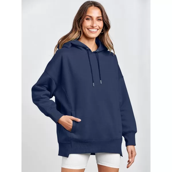 imageANRABESS Womens Oversized Hoodies Fleece Casual Drop Shoulder Athletic Sweatshirts Long Sleeve Pullover 2023 Trendy TopBlue