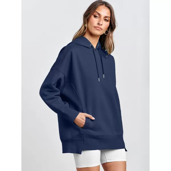 imageANRABESS Womens Oversized Hoodies Fleece Casual Drop Shoulder Athletic Sweatshirts Long Sleeve Pullover 2023 Trendy TopBlue