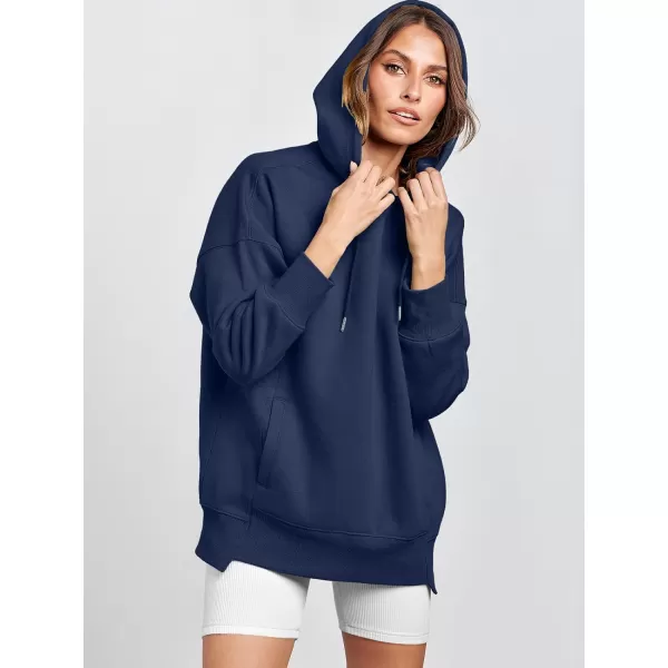 imageANRABESS Womens Oversized Hoodies Fleece Casual Drop Shoulder Athletic Sweatshirts Long Sleeve Pullover 2023 Trendy TopBlue