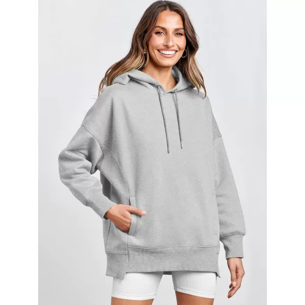 imageANRABESS Womens Oversized Hoodies Fleece Casual Drop Shoulder Athletic Sweatshirts Long Sleeve Pullover 2023 Trendy TopGrey