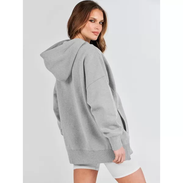 imageANRABESS Womens Oversized Hoodies Fleece Casual Drop Shoulder Athletic Sweatshirts Long Sleeve Pullover 2023 Trendy TopGrey