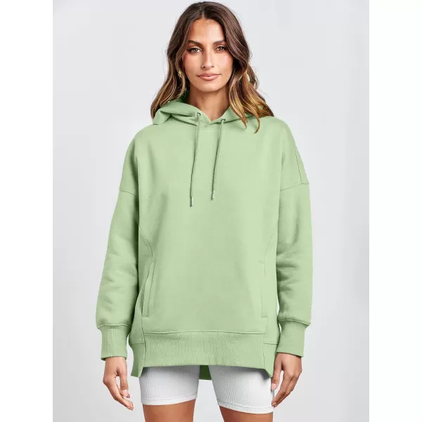 imageANRABESS Womens Oversized Hoodies Fleece Casual Drop Shoulder Athletic Sweatshirts Long Sleeve Pullover 2023 Trendy TopLight Green