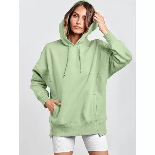 imageANRABESS Womens Oversized Hoodies Fleece Casual Drop Shoulder Athletic Sweatshirts Long Sleeve Pullover 2023 Trendy TopLight Green