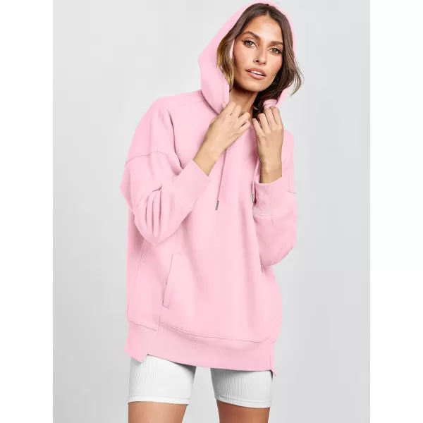 imageANRABESS Womens Oversized Hoodies Fleece Casual Drop Shoulder Athletic Sweatshirts Long Sleeve Pullover 2023 Trendy TopPink