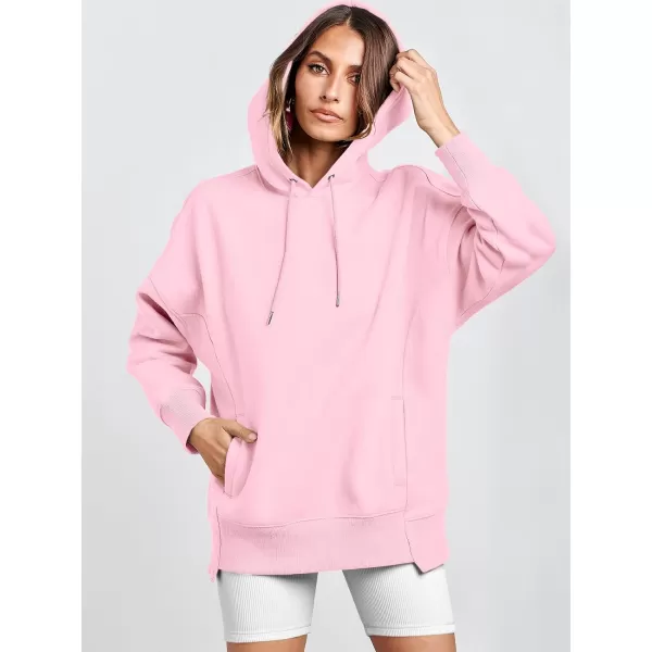 imageANRABESS Womens Oversized Hoodies Fleece Casual Drop Shoulder Athletic Sweatshirts Long Sleeve Pullover 2023 Trendy TopPink