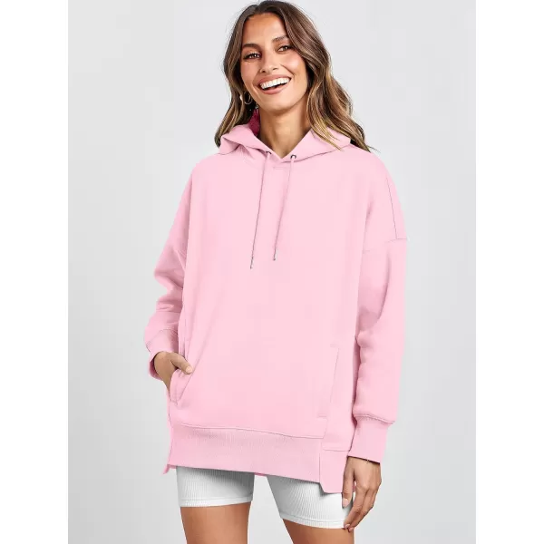 imageANRABESS Womens Oversized Hoodies Fleece Casual Drop Shoulder Athletic Sweatshirts Long Sleeve Pullover 2023 Trendy TopPink