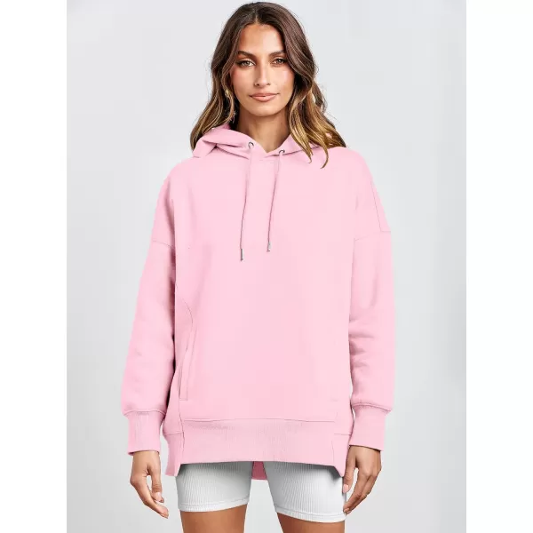 imageANRABESS Womens Oversized Hoodies Fleece Casual Drop Shoulder Athletic Sweatshirts Long Sleeve Pullover 2023 Trendy TopPink