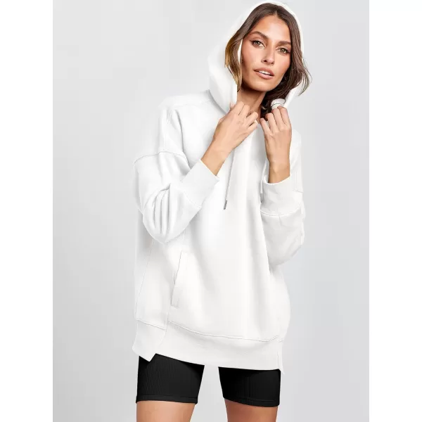 imageANRABESS Womens Oversized Hoodies Fleece Casual Drop Shoulder Athletic Sweatshirts Long Sleeve Pullover 2023 Trendy TopWhite