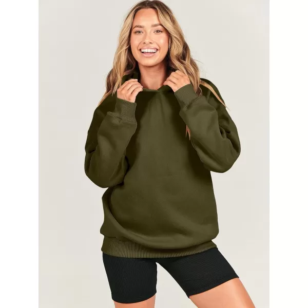 imageANRABESS Womens Oversized Hoodies Fleece Hooded Sweatshirts Casual Long Sleeve Pullover Loose 2023 Fall ClothesArmy Green