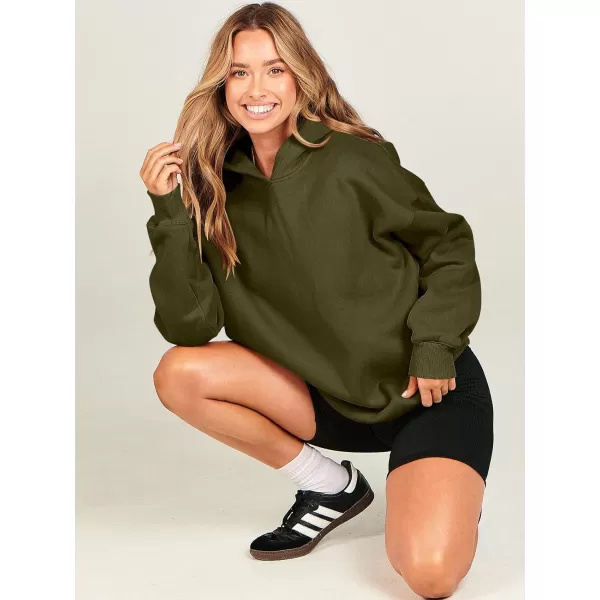 imageANRABESS Womens Oversized Hoodies Fleece Hooded Sweatshirts Casual Long Sleeve Pullover Loose 2023 Fall ClothesArmy Green