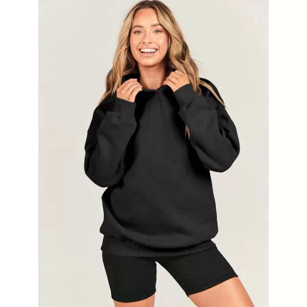 imageANRABESS Womens Oversized Hoodies Fleece Hooded Sweatshirts Casual Long Sleeve Pullover Loose 2023 Fall ClothesBlack