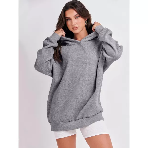 imageANRABESS Womens Oversized Hoodies Fleece Hooded Sweatshirts Casual Long Sleeve Pullover Loose 2023 Fall ClothesDark Grey