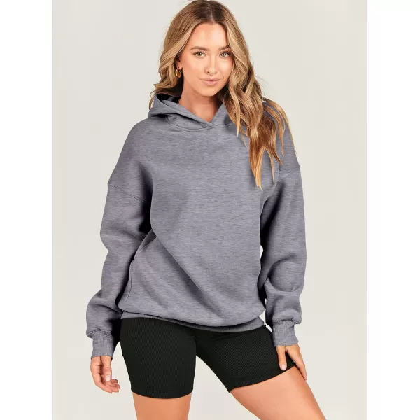 imageANRABESS Womens Oversized Hoodies Fleece Hooded Sweatshirts Casual Long Sleeve Pullover Loose 2023 Fall ClothesDark Grey
