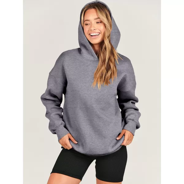 imageANRABESS Womens Oversized Hoodies Fleece Hooded Sweatshirts Casual Long Sleeve Pullover Loose 2023 Fall ClothesDark Grey