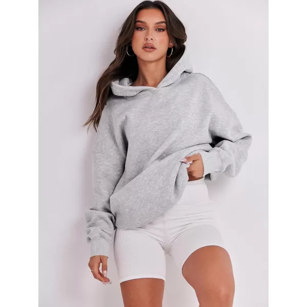 imageANRABESS Womens Oversized Hoodies Fleece Hooded Sweatshirts Casual Long Sleeve Pullover Loose 2023 Fall ClothesLight Grey