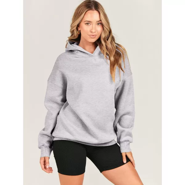 imageANRABESS Womens Oversized Hoodies Fleece Hooded Sweatshirts Casual Long Sleeve Pullover Loose 2023 Fall ClothesLight Grey