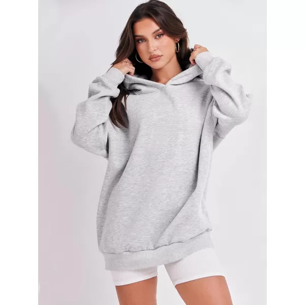 imageANRABESS Womens Oversized Hoodies Fleece Hooded Sweatshirts Casual Long Sleeve Pullover Loose 2023 Fall ClothesLight Grey