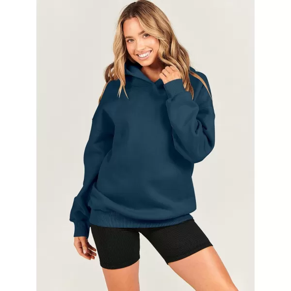 imageANRABESS Womens Oversized Hoodies Fleece Hooded Sweatshirts Casual Long Sleeve Pullover Loose 2023 Fall ClothesNavy Blue