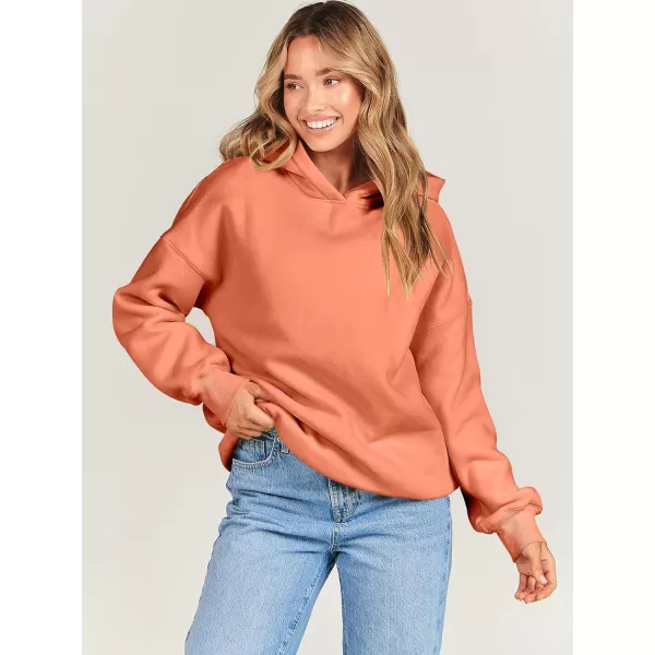 imageANRABESS Womens Oversized Hoodies Fleece Hooded Sweatshirts Casual Long Sleeve Pullover Loose 2023 Fall ClothesOrange
