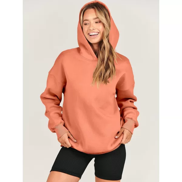 imageANRABESS Womens Oversized Hoodies Fleece Hooded Sweatshirts Casual Long Sleeve Pullover Loose 2023 Fall ClothesOrange