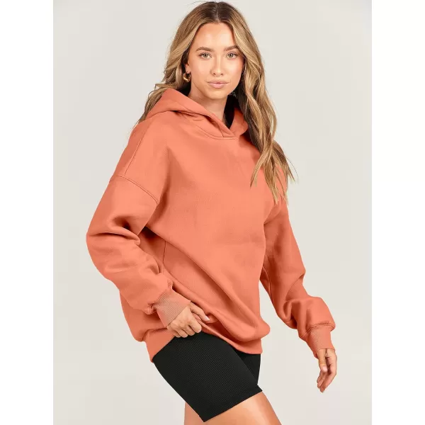 imageANRABESS Womens Oversized Hoodies Fleece Hooded Sweatshirts Casual Long Sleeve Pullover Loose 2023 Fall ClothesOrange