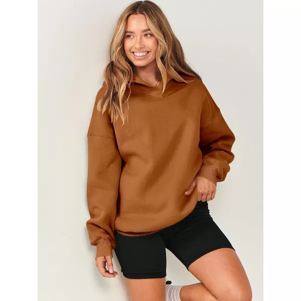 imageANRABESS Womens Oversized Hoodies Fleece Hooded Sweatshirts Casual Long Sleeve Pullover Loose 2023 Fall ClothesRust