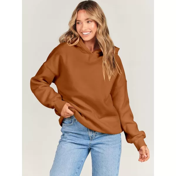 imageANRABESS Womens Oversized Hoodies Fleece Hooded Sweatshirts Casual Long Sleeve Pullover Loose 2023 Fall ClothesRust