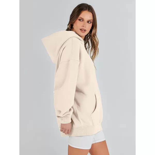 imageANRABESS Womens Oversized Hoodies Fleece Sweatshirts Long Sleeve Hooded Pullover Winter Clothes with PocketApricot
