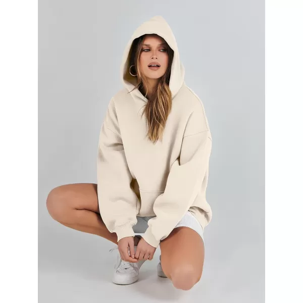 imageANRABESS Womens Oversized Hoodies Fleece Sweatshirts Long Sleeve Hooded Pullover Winter Clothes with PocketApricot