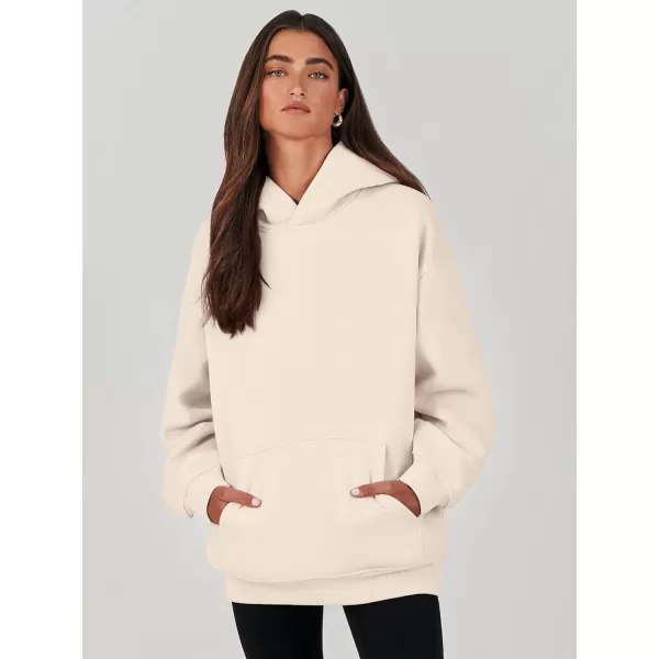 imageANRABESS Womens Oversized Hoodies Fleece Sweatshirts Long Sleeve Hooded Pullover Winter Clothes with PocketApricot