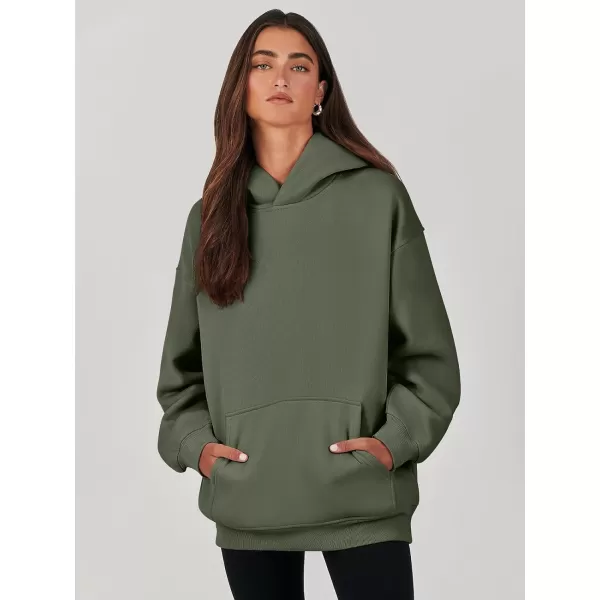 imageANRABESS Womens Oversized Hoodies Fleece Sweatshirts Long Sleeve Hooded Pullover Winter Clothes with PocketArmy Green