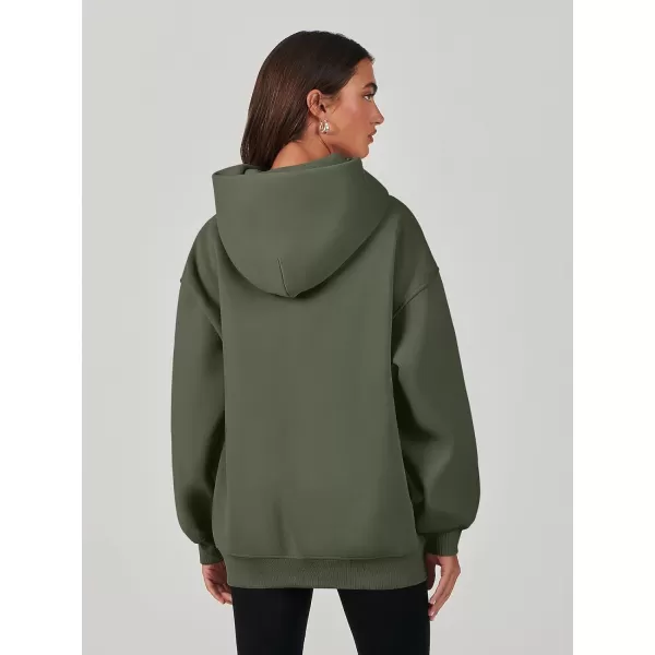 imageANRABESS Womens Oversized Hoodies Fleece Sweatshirts Long Sleeve Hooded Pullover Winter Clothes with PocketArmy Green