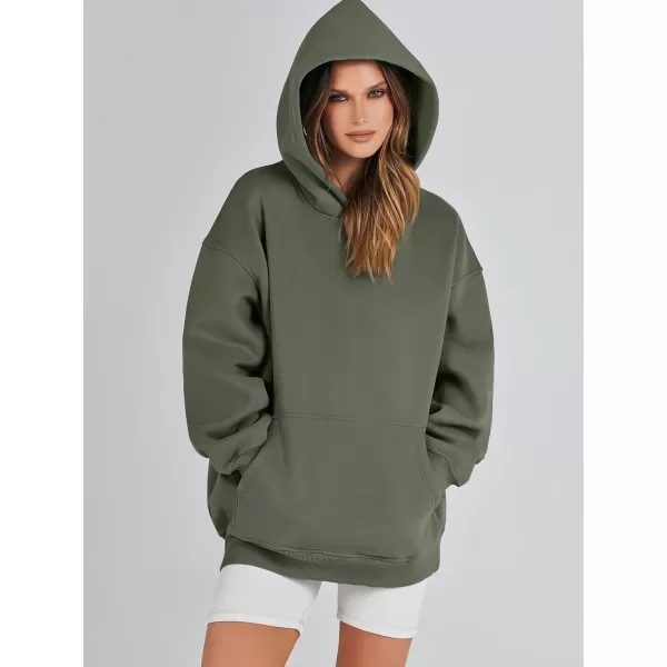 imageANRABESS Womens Oversized Hoodies Fleece Sweatshirts Long Sleeve Hooded Pullover Winter Clothes with PocketArmy Green