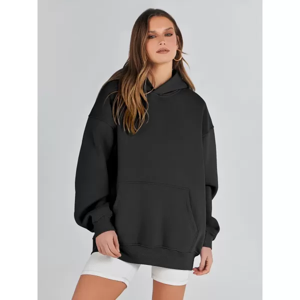 imageANRABESS Womens Oversized Hoodies Fleece Sweatshirts Long Sleeve Hooded Pullover Winter Clothes with PocketBlack