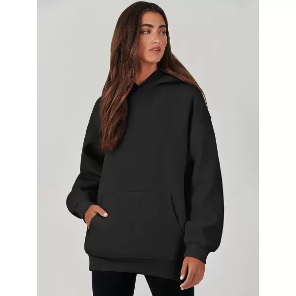 imageANRABESS Womens Oversized Hoodies Fleece Sweatshirts Long Sleeve Hooded Pullover Winter Clothes with PocketBlack