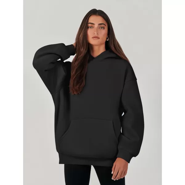 imageANRABESS Womens Oversized Hoodies Fleece Sweatshirts Long Sleeve Hooded Pullover Winter Clothes with PocketBlack