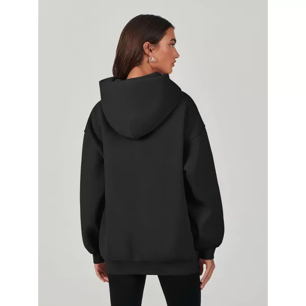 imageANRABESS Womens Oversized Hoodies Fleece Sweatshirts Long Sleeve Hooded Pullover Winter Clothes with PocketBlack