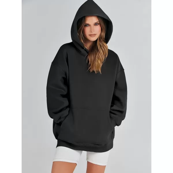 imageANRABESS Womens Oversized Hoodies Fleece Sweatshirts Long Sleeve Hooded Pullover Winter Clothes with PocketBlack